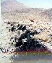 Vista de perfil de la presa Collpa, año 2003